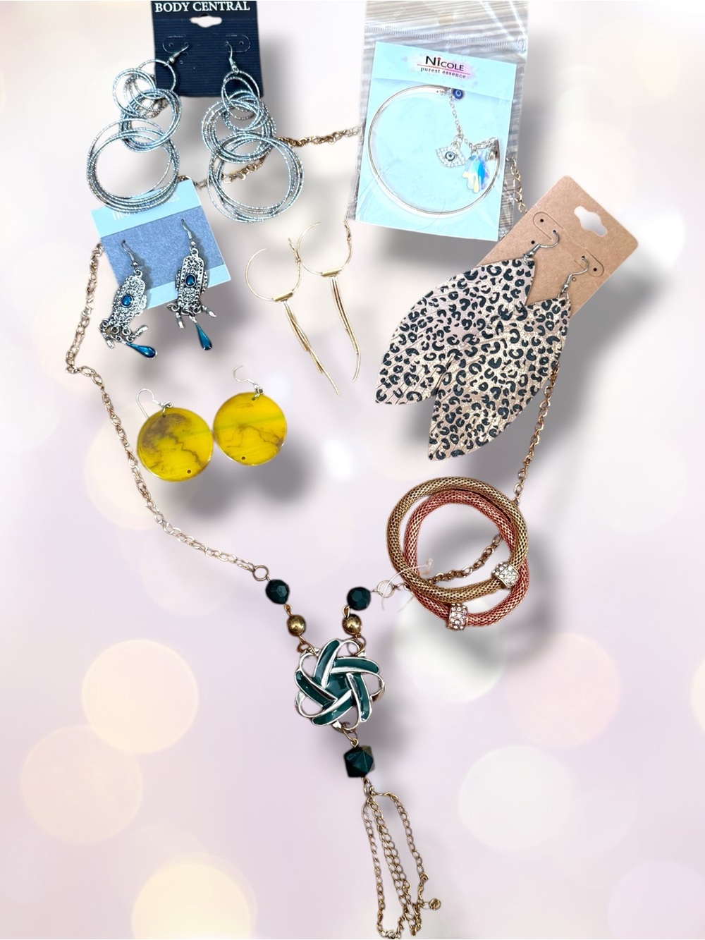 8 Statement Pieces, Earrings, Necklace, Bracelets - Women’s Jewelry